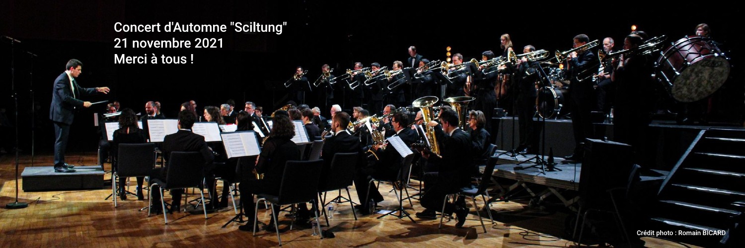 Photo de l'Orchestre d'Harmonie de Schiltigheim prise lors du concert d'Automne le 21 novembre 2021 à la Briqueterie à Schiltigheim
